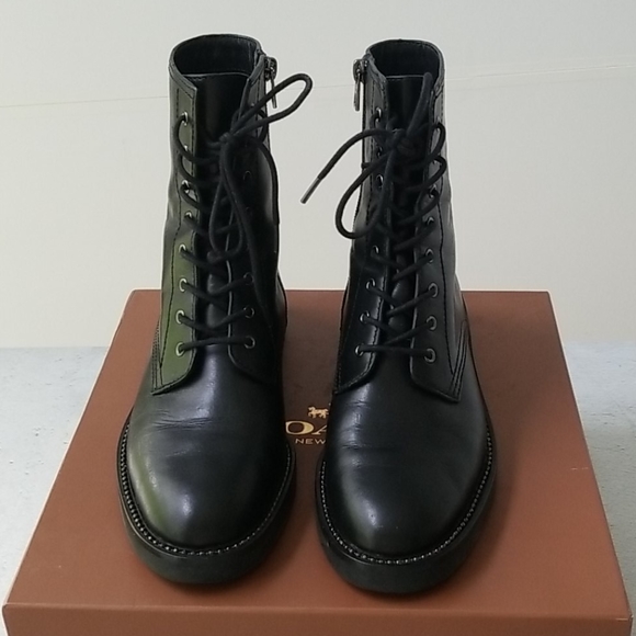 Coach Shoes - Coach Edisson boots, black leather, size 7M